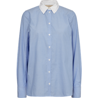 Mos Mosh Mmtayla Stripe Shirt Skjorter 169410 Hydrangea (XS)