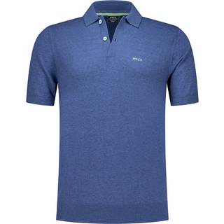 N.Z.A. Herren Polo-Shirt blau meliert