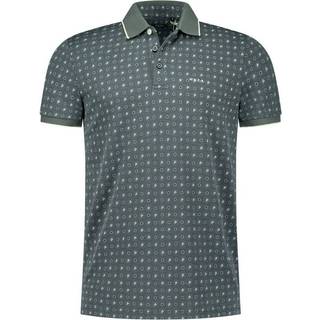 N.Z.A. Herren Polo-Shirt grün gemustert