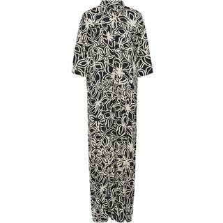 Kaffe Kasanne Plain Weave Jumpsuit P Bukser 10509808 Black / Light Beige Flower (40)