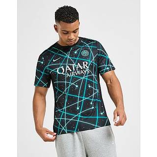 Kortærmet Inter Milan Academy Pro Nike Dri-FIT-opvarmningstrøje til fodbold til mænd - sort