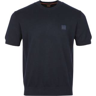 BOSS Kanache Knitted T-Shirt in Dark Ink | BOSS | Norton Barrie - 2XL