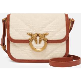 Pinko Love Box Mini Crossover taske beige/brun
