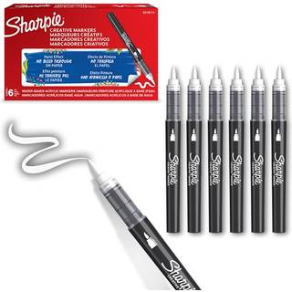 Sharpie Creative Akryl Paint Marker | Penselspids | Hvid | 6 stk