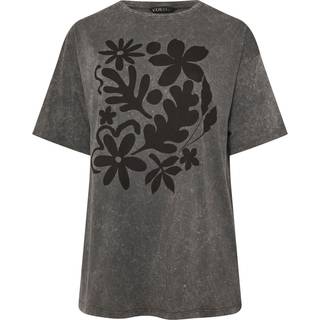 Yours Curve Yours Curve Lang T-shirt med Afslappet Sænket Skulder og 100% Bomuld