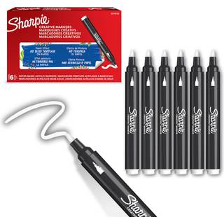 Sharpie Creative Akryl Paint Marker | Bullet spids | Hvid | 6 stk