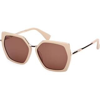 Max Mara Kvinde MM0136 MILLER-5 25E Solbriller Acetat Elfenben Brun Geometrisk Normal