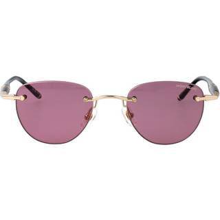 Montblanc Mand MB0412S 002 Solbriller Metal Guld Violet Rund