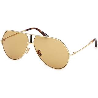 TOM FORD Mand FT1281 RICKIE-02 30E Solbriller Metal Guld Gul Firkantet Normal