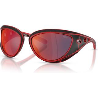 DIESEL Unisex DL3007U 20096P Solbriller Injiceret Rød Rød Cat Eye Spejlet