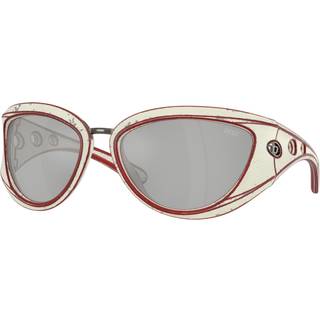 DIESEL Unisex DL3007U 20108V Solbriller Injiceret Hvid Sølv Cat Eye Normal