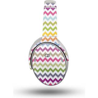 Hovedtelefon hud kompatibel med Bose Quietcomfort hovedtelefoner (2023) - Rainbow Chevron - Premium 3M Vinyl Protective Wrap Decal Cover - Let at