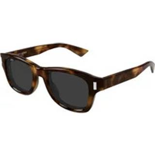 SAINT LAURENT Mand SL 801 005 Solbriller Acetat Havana Grå Rund