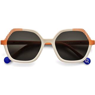 Etnia Barcelona Turtle Sun Børn WHOG 47 Solbriller Børn Hvid - White Orange Laminate - 47mm