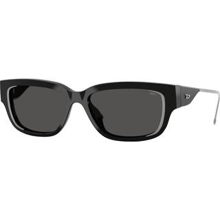 DIESEL Unisex DL2002MU 701/87 Solbriller Acetat Sort Grå Firkantet Normal