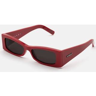 Marni Unisex Marni Y5U Zokoa Red Solbriller Acetat Rød Sort Firkantet
