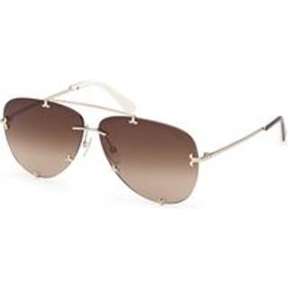 Emilio Pucci Kvinde EP0236 32F Solbriller Metal Guld Brun Pilot Normal