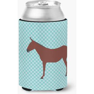 """" Caroline's Treasures Hinny Horse Donkey Blue Check Decorative kan Hugger Multicolor """"