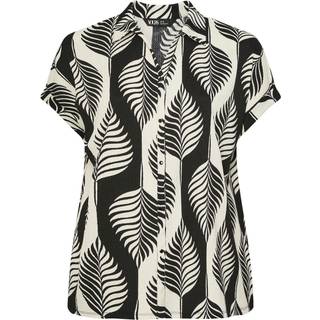 Yours Curve Yours Curve Black Boxy Textured Shirt
