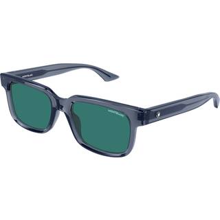 Montblanc Mand MB0383S 004 Solbriller Acetat Grå Grøn Firkantet