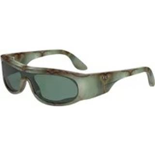 Retrosuperfuture Unisex 8E9 Pharoah Onyx Solbriller Acetat Flerfarve Grøn Wraparound Normal