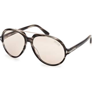 TOM FORD Mand FT1210 AALTO 56E Solbriller Acetat Havana Brun Pilot Fotokromatisk
