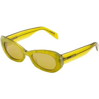 Retrosuperfuture Unisex I99 Izipho Mindless Solbriller Acetat Gul Gul Geometrisk Normal