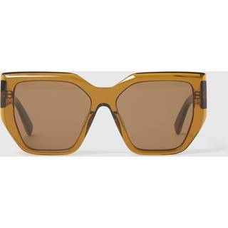 Stella McCartney - Chunky Square Cat-Eye Sunglasses, Woman, Khaki green