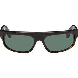 Retrosuperfuture Unisex E0M Zam Havana Solbriller Acetat Havana Grøn Firkantet Normal