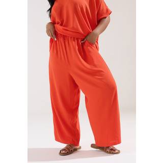 Yours Curve Yours Curve Orange V-Neck Trousers