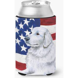 """" Caroline's Treasures Maremma Sheepdog Patriotic Decorative Can Hugger Multicolor """"