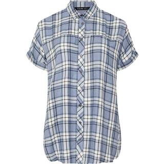 Yours Curve Yours Curve Blue Short Sleeve Check Shirt - 42