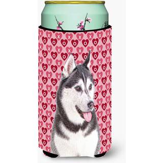 Hearts Love and Valentine's Day Alaskan Malamute Tall Boy Beverage Isulator Hugger KJ1189TBC