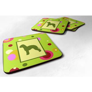 """" Caroline's Treasures CK1013FC Bedlington Terrier Foam Coasters (Sæt på 4) 3,5 """" ""H X 3,5"" """" W Multicolor """"