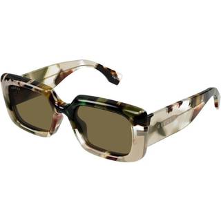 Gucci Kvinde Gucci GG1906S 002 Solbriller Acetat Grøn Brun Firkantet
