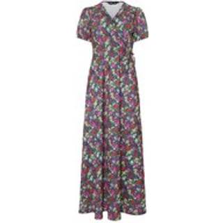M & Co M & Co Ditsy Wrap Midi Kjole