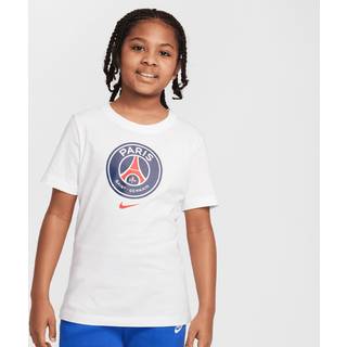 Paris Saint-Germain-T-shirt med Nike Football til større børn - hvid