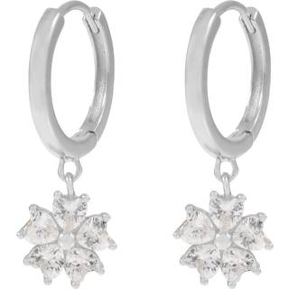 Snö Of Sweden Nisi Flower Pendant Earring Silver Onesize