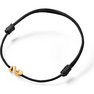 OLE LYNGGAARD COPENHAGEN Snakes charm i 18 kt guld på sort snor