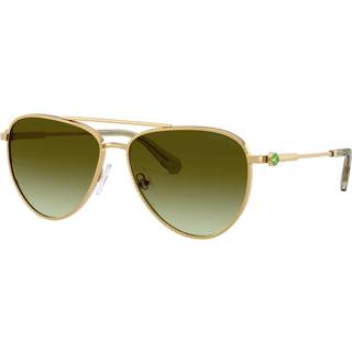 Swarovski Kvinde SK7031 4017E8 Solbriller Metal Guld Brun Pilot Normal Skygge