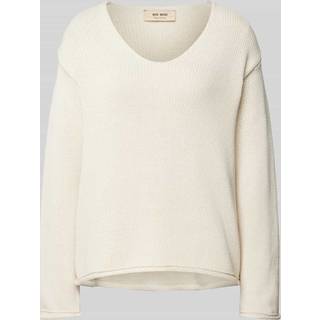 Mos Mosh Mmbine Ls V-Neck Knit Strik 168060 Ecru (M)