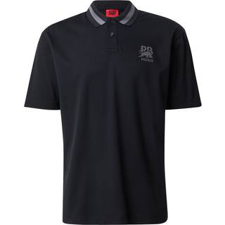 HUGO x RB-poloshirt i bomuld med stræk og diskret kulfiberlogo