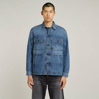 Mosa Overshirt - Medium blue - Men