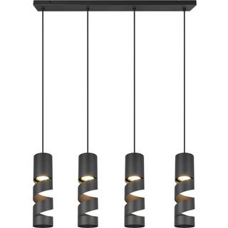 Moderne hanglamp zwart 4-lichts - Stream