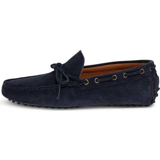 BOGGI MILANO Herren Mokassins blau Velours