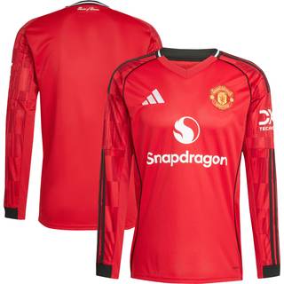Manchester United 25/26 langærmet hjemmetrøje - Mufc Red - XS