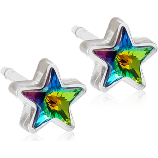Mp Star Green Shimmer Medicinsk Plastik Ørestikker fra Blomdahl