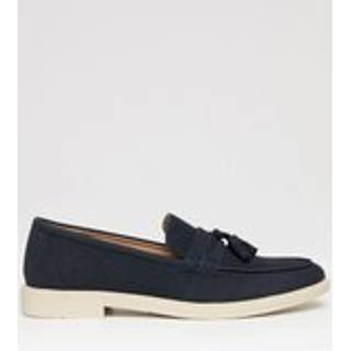 Threadbare Threadbare Navy Faux Suede Tassel Loafers