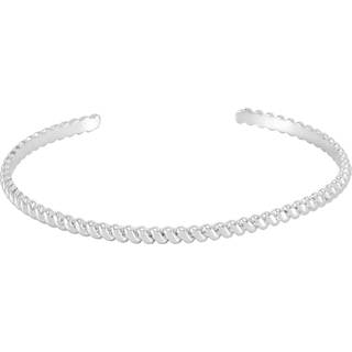 Estella Bartlett Estella Bartlett Silver Tone Rope Textured Cuff Bracelet