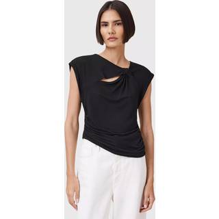 All Saints AllSaints Black Robin Black Knot Cut Out Sleeveless Top